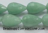 CBJ23 15.5 inches 13*22mm faceted teardrop jade beads wholesale