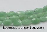 CBJ27 15.5 inches 6*10mm faceted oval jade beads wholesale