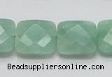 CBJ34 15.5 inches 20*20mm faceted square jade beads wholesale