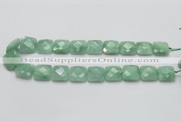 CBJ34 15.5 inches 20*20mm faceted square jade beads wholesale