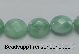 CBJ37 15.5 inches 15mm faceted flat round jade beads wholesale