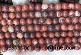 CBJ390 15.5 inches 6mm round brecciated jasper beads wholesale