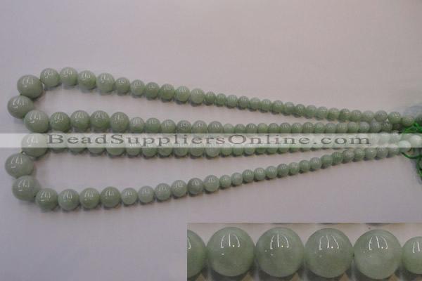 CBJ409 15.5 inches 6mm - 12mm round natural jade beads wholesale