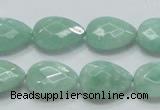 CBJ41 15.5 inches 13*18mm faceted teardrop jade beads wholesale