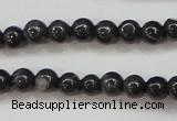 CBJ501 15.5 inches 4mm round black jade beads wholesale