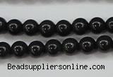 CBJ552 15.5 inches 6mm round Russian black jade beads wholesale