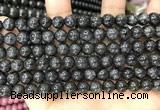 CBJ559 15.5 inches 8mm round black jade beads wholesale