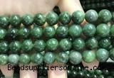 CBJ633 15.5 inches 10mm round Russian green jade beads wholesale