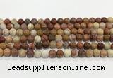 CBJ741 15.5 inches 8mm round petrified wood jade gemstone beads wholesale