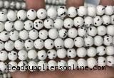 CBJ747 15.5 inches 8mm round dalmatian jade gemstone beads wholesale