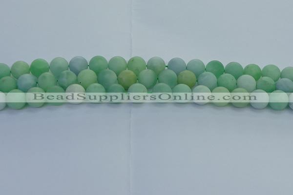 CBJ83 15.5 inches 10mm round matte jade gemstone beads wholesale