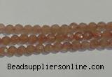 CBQ08 15.5 inches 6mm faceted round strawberry quartz beads