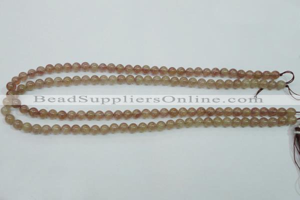 CBQ201 15.5 inches 6mm round strawberry quartz beads wholesale