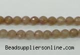 CBQ211 15.5 inches 6mm faceted round strawberry quartz beads