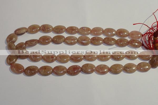 CBQ22 15.5 inches 13*18mm oval strawberry quartz beads wholesale