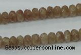 CBQ223 15.5 inches 5*8mm faceted rondelle strawberry quartz beads