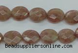 CBQ251 15.5 inches 10*12mm faceted oval strawberry quartz beads