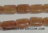 CBQ30 15.5 inches 10*14mm rectangle strawberry quartz beads