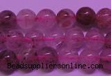 CBQ401 15 inches 6mm round natural strawberry quartz beads