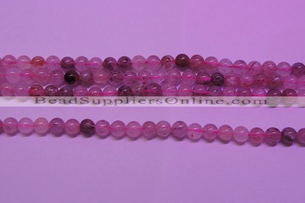 CBQ401 15 inches 6mm round natural strawberry quartz beads