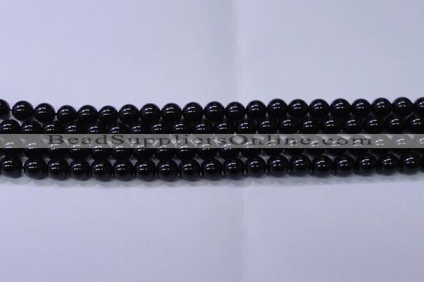 CBQ501 15.5 inches 6mm round natural black quartz beads