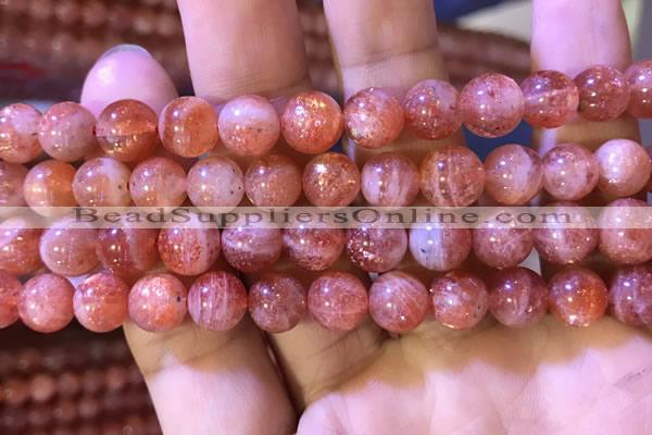 CBQ561 15.5 inches 10mm round golden strawberry quartz beads