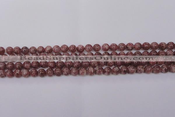 CBQ602 15.5 inches 8mm round natural strawberry quartz beads