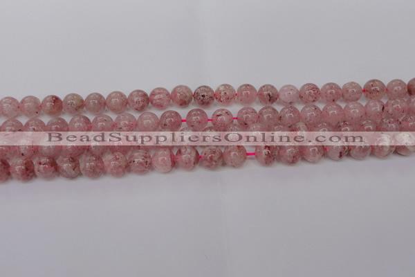 CBQ608 15.5 inches 10mm round natural strawberry quartz beads