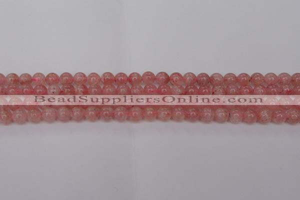 CBQ612 15.5 inches 8mm round natural strawberry quartz beads