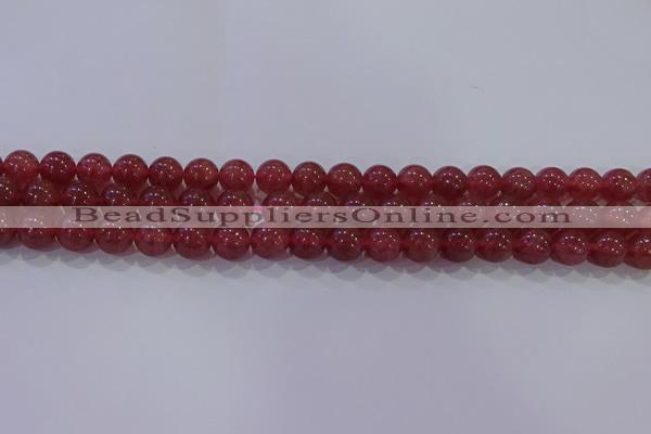 CBQ622 15.5 inches 8mm round strawberry quartz beads wholesale