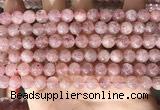 CBQ707 15.5 inches 8mm round strawberry quartz beads wholesale