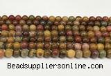 CBQ736 15.5 inches 6mm round red moss agate beads wholesale