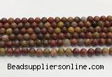 CBQ741 15.5 inches 8mm round red moss agate gemstone beads wholesale