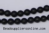 CBS02 15.5 inches 6mm round black stone beads wholesale