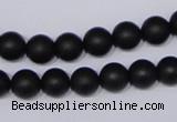 CBS03 15.5 inches 8mm round black stone beads wholesale