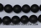 CBS05 15.5 inches 12mm round black stone beads wholesale