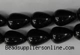 CBS205 15.5 inches 12*16mm teardrop blackstone beads wholesale