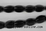 CBS212 15.5 inches 9*12mm trihedron blackstone beads wholesale