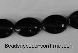 CBS250 15.5 inches 13*18mm oval blackstone beads wholesale