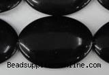 CBS254 15.5 inches 25*35mm oval blackstone beads wholesale