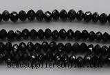 CBS511 15.5 inches 2*3mm faceted rondelle AA grade black spinel beads