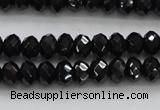 CBS513 15.5 inches 4*5mm faceted rondelle AA grade black spinel beads