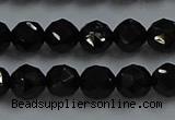 CBS525 15.5 inches 6mm faceted round natural black spinel beads