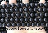 CBS543 15.5 inches 10mm round black spinel gemstone beads