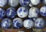 CBS601 15.5 inches 6mm round blue spot stone beads wholesale