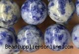 CBS605 15.5 inches 14mm round blue spot stone beads wholesale