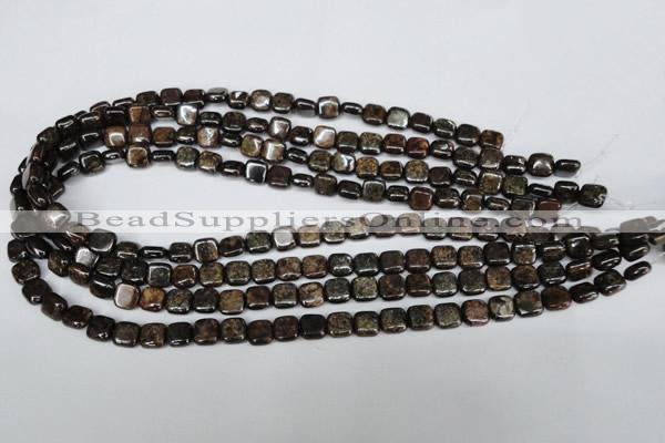 CBZ224 15.5 inches 8*8mm square bronzite gemstone beads