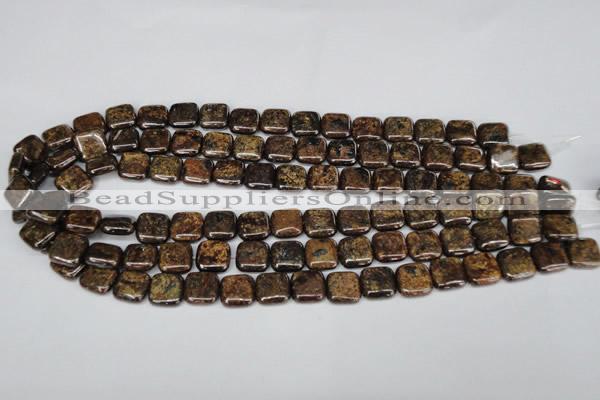 CBZ226 15.5 inches 12*12mm square bronzite gemstone beads