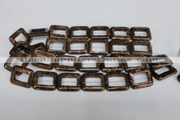 CBZ250 15.5 inches 25*30mm rectangle bronzite gemstone beads