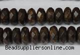 CBZ404 15.5 inches 6*12mm faceted rondelle bronzite gemstone beads